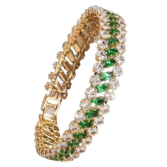 Goldiluxx New Multi-row Diamond Bracelet Sleek And Dazzling With A Full Diamond Setting