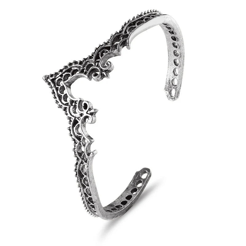 Goldiluxx Alloy Gold Plated Silver Plated Hip-Hop Classic Style Streetwear Plating Hollow Out Inlay Animal Crystal Pearls Zircon Wristband Bangle