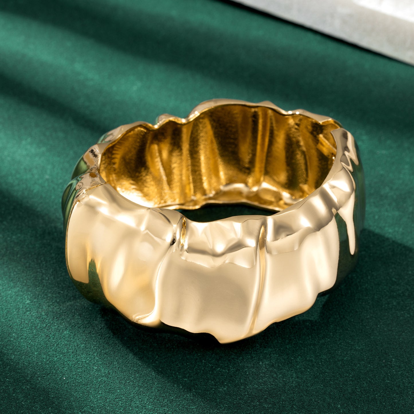 Goldiluxx Irregular Open Wide Bracelet Female Exaggerated Twin