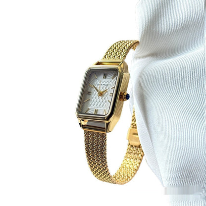 Goldiluxx Women's Versatile Light-luxury High-end Watch For Students featuring A Simple And Compact Dial