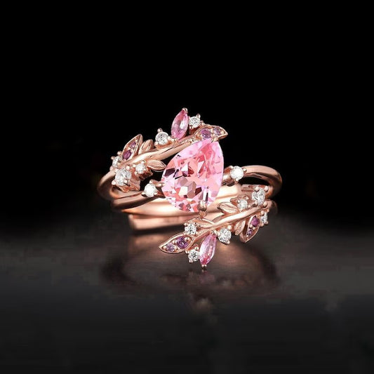 Goldiluxx Women's Geometric Zircon Ring Set