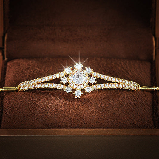 Goldiluxx Gentle Romantic Womens Snowflake Bracelet With A Sweet Chic Design And A Dazzling Eye-catching Finish