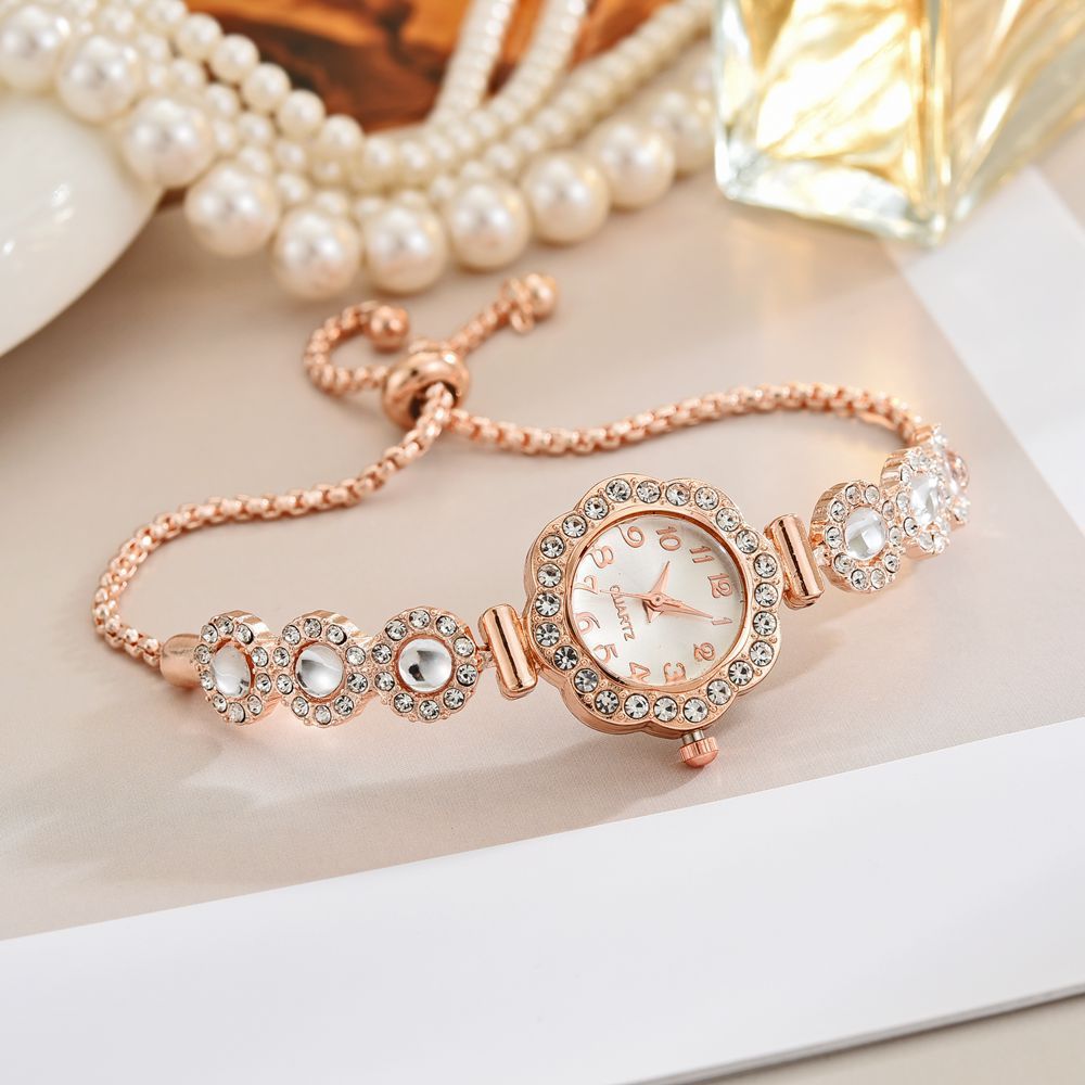 Goldiluxx Free Pull-out Bracelet Women's Watch Fashion Color Diamond