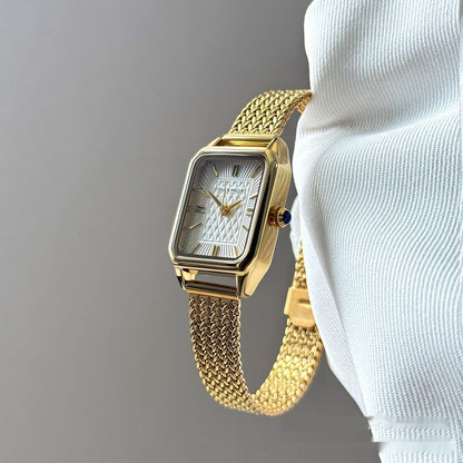 Goldiluxx Women's Versatile Light-luxury High-end Watch For Students featuring A Simple And Compact Dial