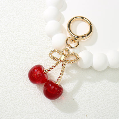 Goldiluxx Fresh And Delicate Cherry Keychain Pendant