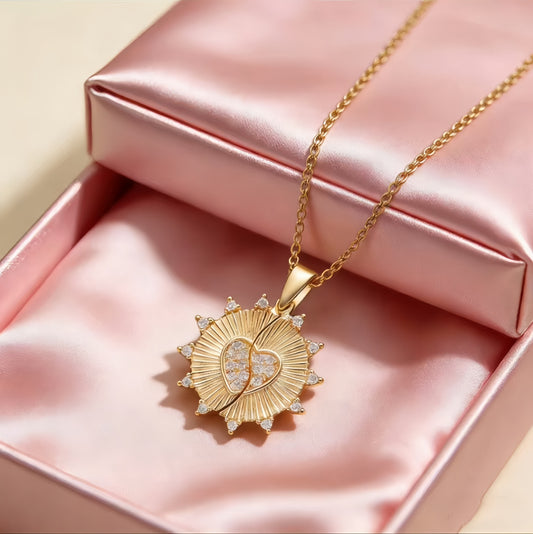Goldiluxx Casual And Versatile Little Sun Retro Elegant Necklace