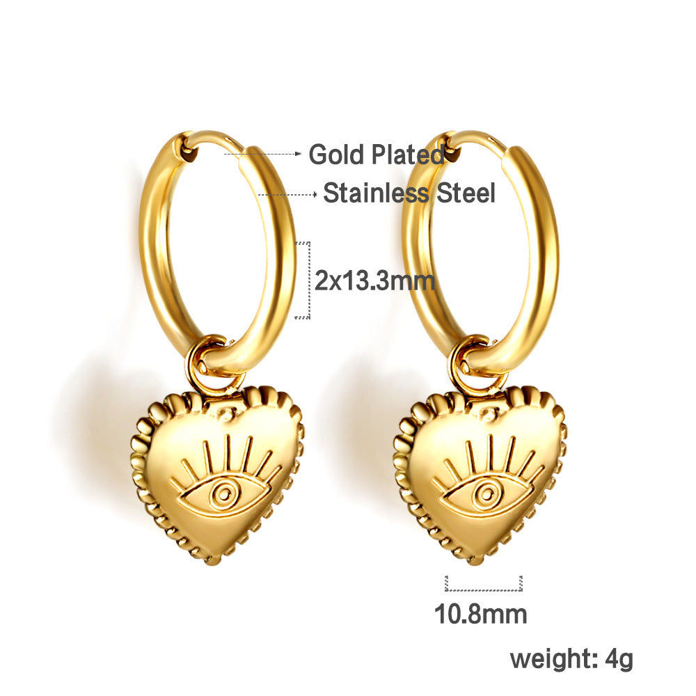 Goldiluxx European And American Fashion Electroplating 18K Gold Earrings