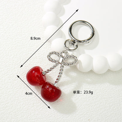 Goldiluxx Fresh And Delicate Cherry Keychain Pendant