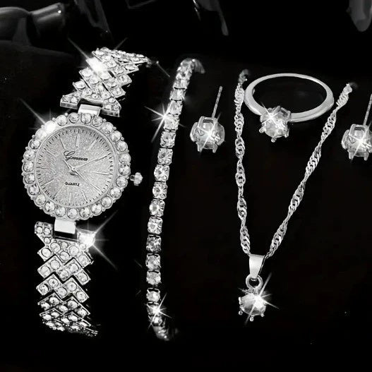 Goldiluxx Women's Cornucopia Diamond-embedded Watch Set Popular