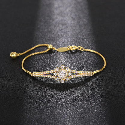 Goldiluxx Gentle Romantic Womens Snowflake Bracelet With A Sweet Chic Design And A Dazzling Eye-catching Finish