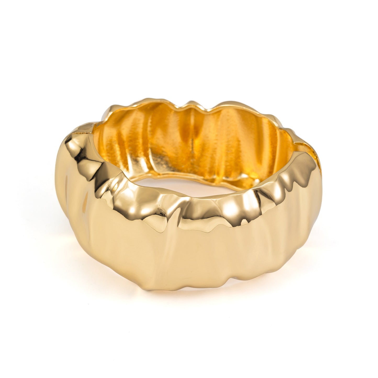 Goldiluxx Irregular Open Wide Bracelet Female Exaggerated Twin