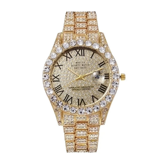 Goldiluxx Casual Solid Color Single Folding Buckle Quartz Men's Watches