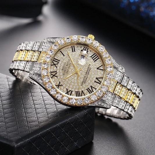 Goldiluxx Casual Solid Color Single Folding Buckle Quartz Men's Watches