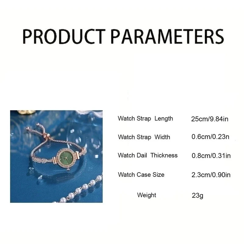 Goldiluxx 3 Pieces Elegant Geometric Telescopic Rope Quartz Women's Watches