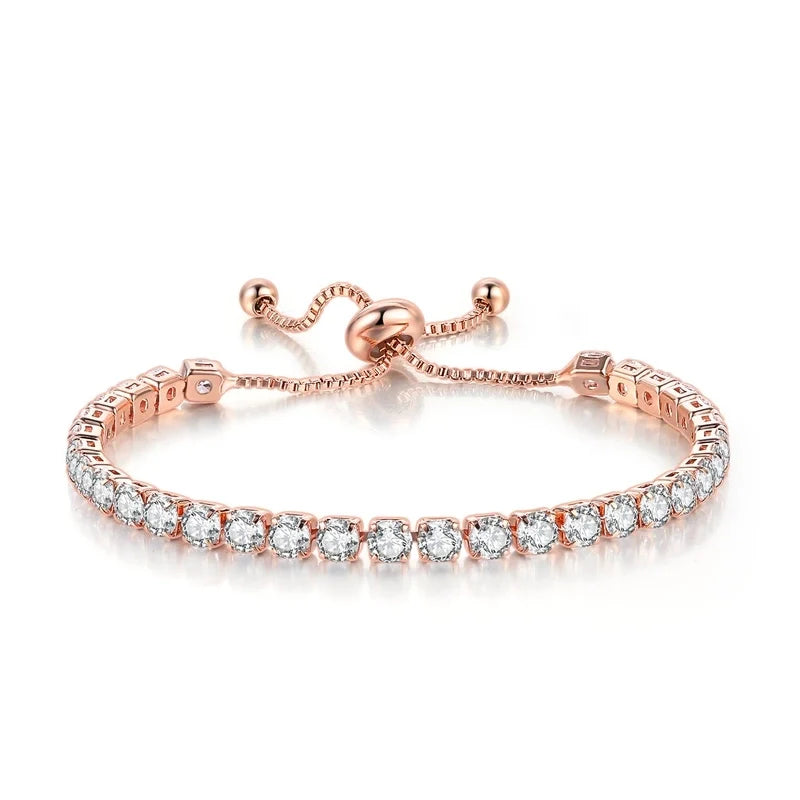 Goldiluxx Fashion Geometric Copper Inlay Zircon Bracelets 1 Piece