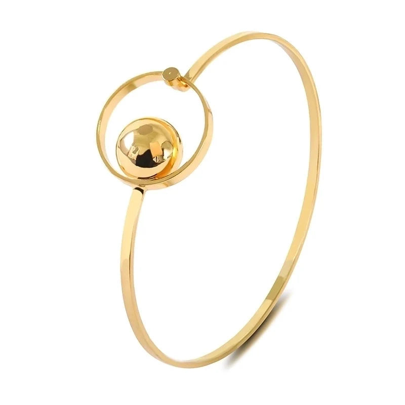 Goldiluxx Alloy Gold Plated Silver Plated Hip-Hop Classic Style Streetwear Plating Hollow Out Inlay Animal Crystal Pearls Zircon Wristband Bangle