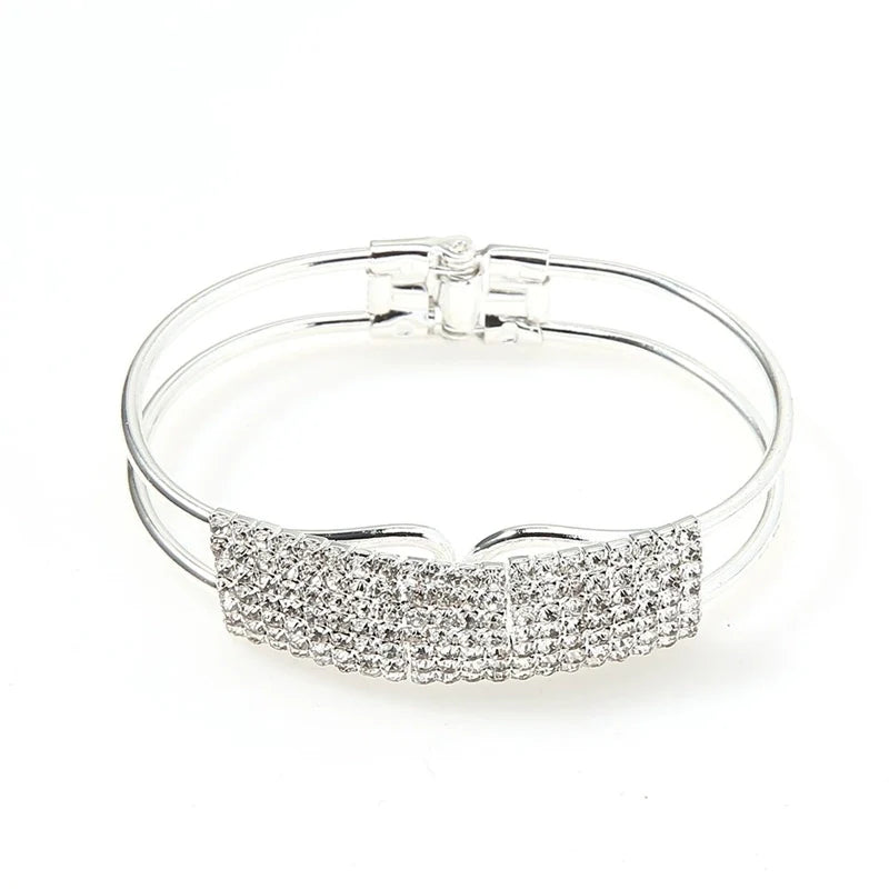 Goldiluxx Alloy Gold Plated Silver Plated Hip-Hop Classic Style Streetwear Plating Hollow Out Inlay Animal Crystal Pearls Zircon Wristband Bangle