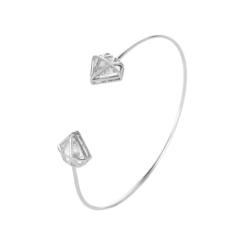 Goldiluxx Alloy Gold Plated Silver Plated Hip-Hop Classic Style Streetwear Plating Hollow Out Inlay Animal Crystal Pearls Zircon Wristband Bangle