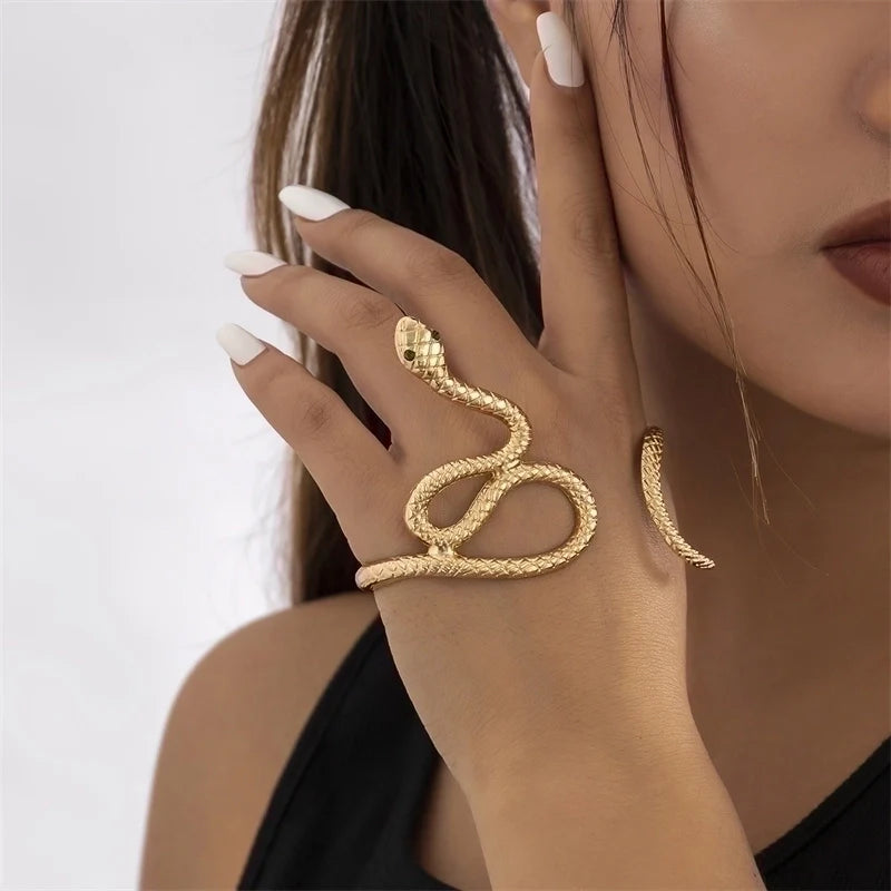 Goldiluxx Alloy Gold Plated Silver Plated Hip-Hop Classic Style Streetwear Plating Hollow Out Inlay Animal Crystal Pearls Zircon Wristband Bangle