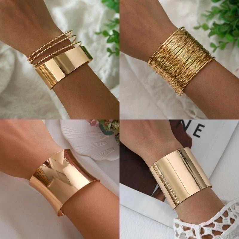 Goldiluxx Alloy Gold Plated Silver Plated Hip-Hop Classic Style Streetwear Plating Hollow Out Inlay Animal Crystal Pearls Zircon Wristband Bangle