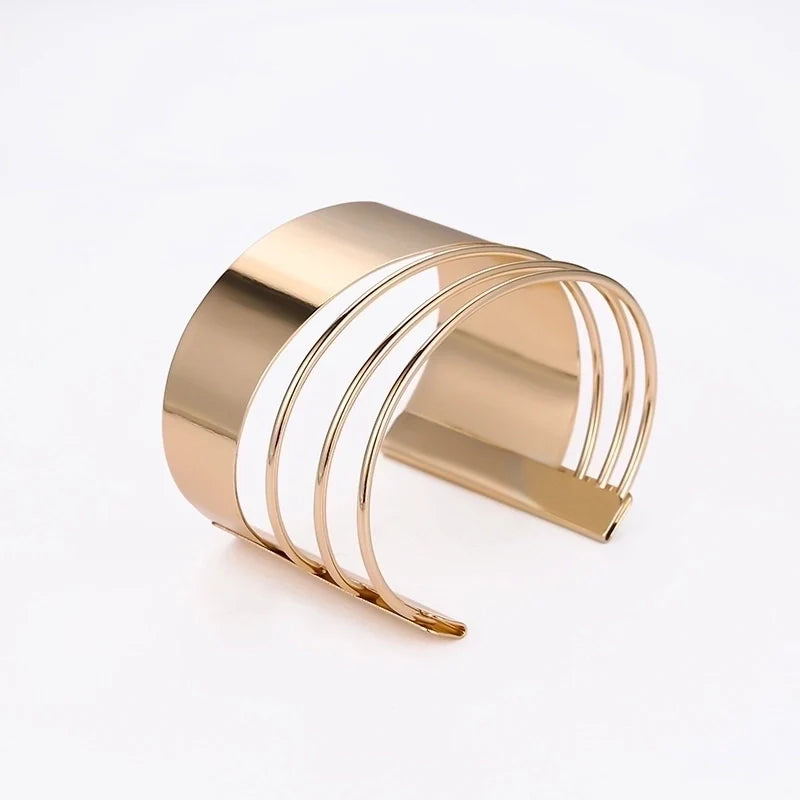 Goldiluxx Alloy Gold Plated Silver Plated Hip-Hop Classic Style Streetwear Plating Hollow Out Inlay Animal Crystal Pearls Zircon Wristband Bangle