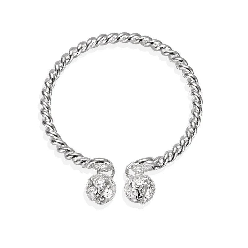 Goldiluxx Alloy Gold Plated Silver Plated Hip-Hop Classic Style Streetwear Plating Hollow Out Inlay Animal Crystal Pearls Zircon Wristband Bangle