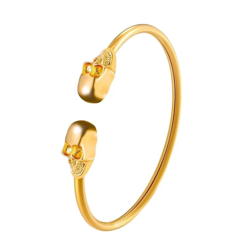 Goldiluxx Alloy Gold Plated Silver Plated Hip-Hop Classic Style Streetwear Plating Hollow Out Inlay Animal Crystal Pearls Zircon Wristband Bangle