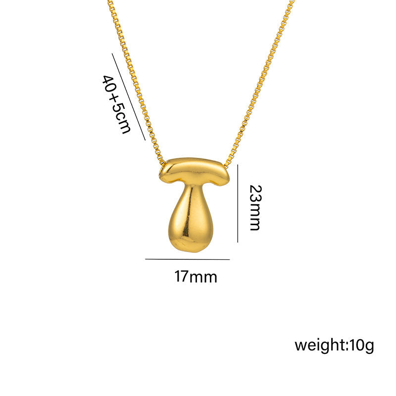 Goldiluxx Letter Text Number Titanium Steel 18K Gold Plated Necklaces