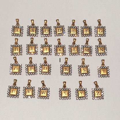 Goldiluxx 18k Gold plated Fully Diamond encrusted Letter Pendant