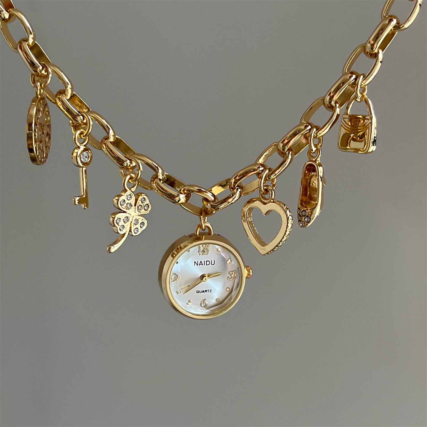 Goldiluxx Fashion Korean Style Diamond Thin Love Watch Women's Simple