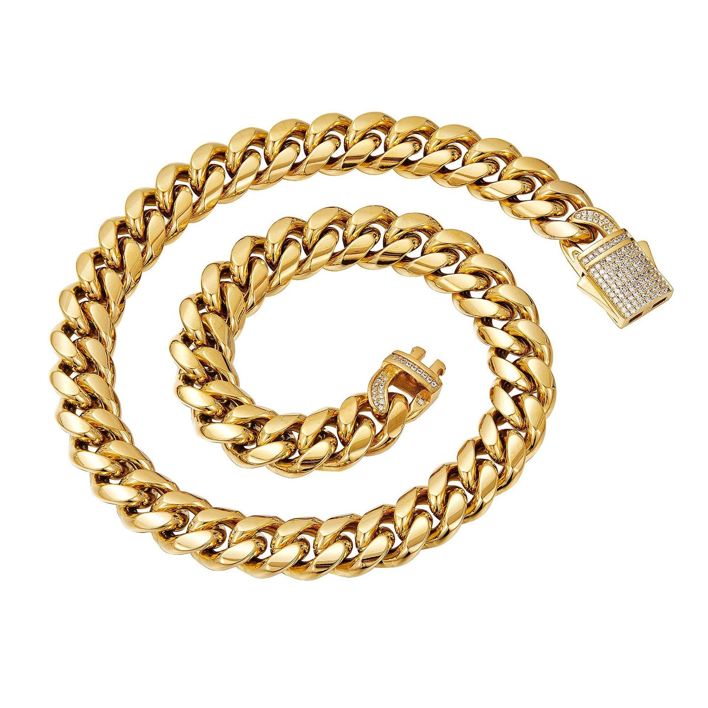 Goldiluxx New Mens Necklace Stainless Steel Cuban Chain