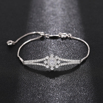 Goldiluxx Gentle Romantic Womens Snowflake Bracelet With A Sweet Chic Design And A Dazzling Eye-catching Finish