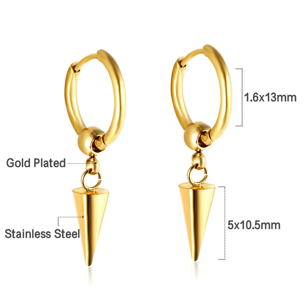 Goldiluxx European And American Fashion Electroplating 18K Gold Earrings