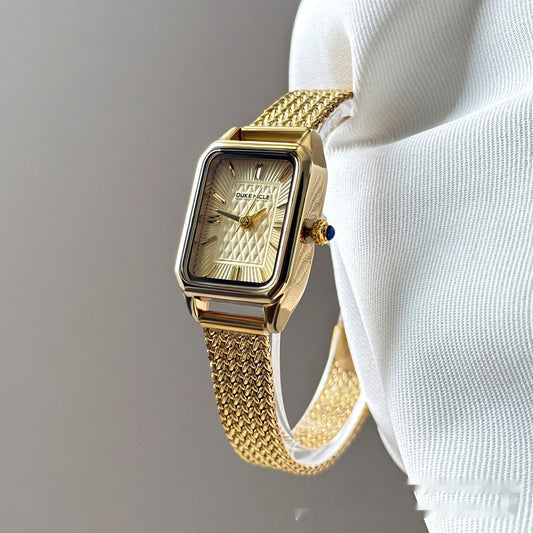 Goldiluxx Women's Versatile Light-luxury High-end Watch For Students featuring A Simple And Compact Dial