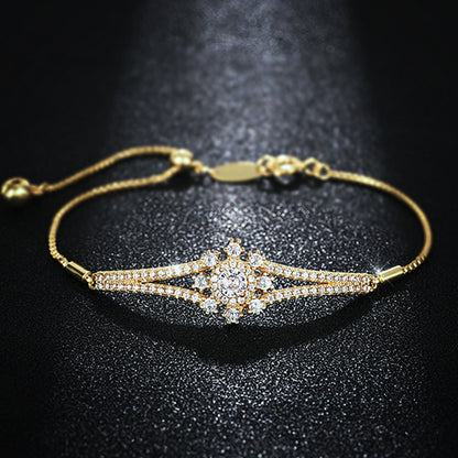 Goldiluxx Gentle Romantic Womens Snowflake Bracelet With A Sweet Chic Design And A Dazzling Eye-catching Finish