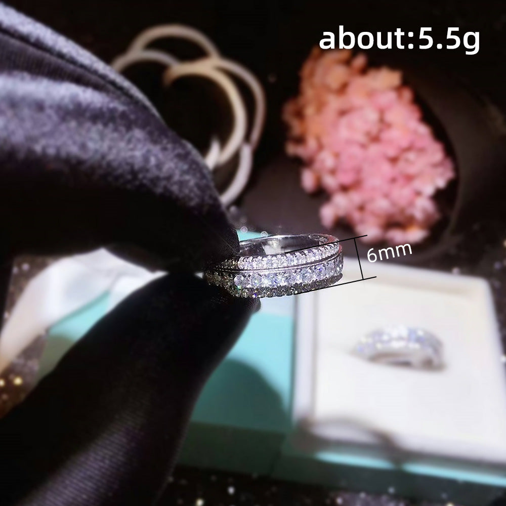 Goldiluxx Womens Stylish And Minimalist Zircon-studded Ring