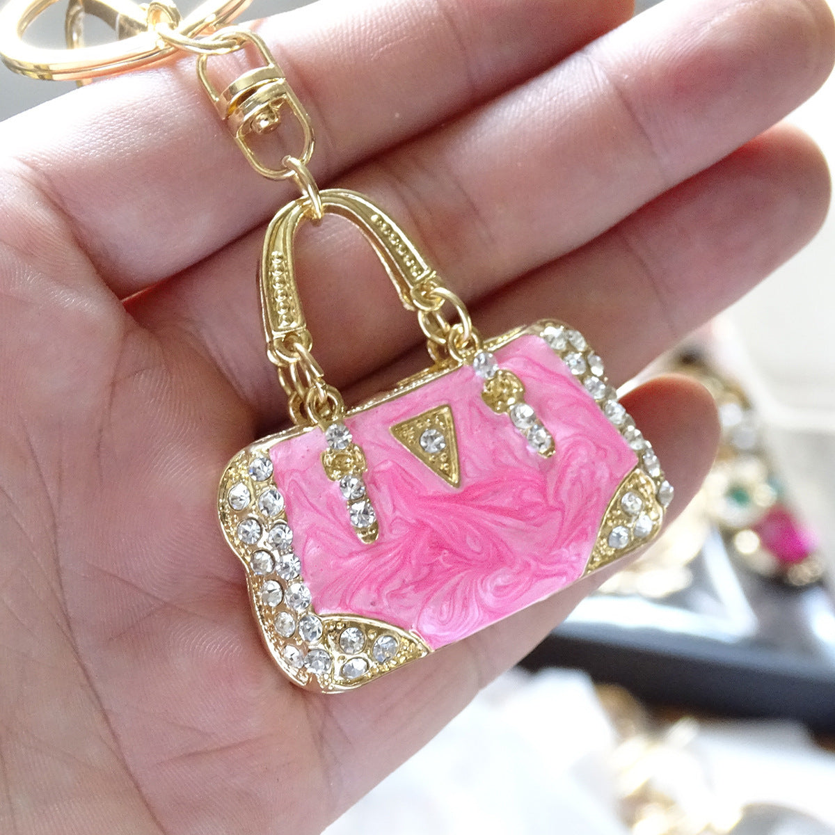 Goldiluxx Pendant Environmental Protection Alloy Diamond Color Enamel Cloud Pattern