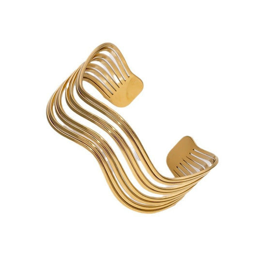 Goldiluxx European And American Geometric Line Simple Cold Style Bracelet