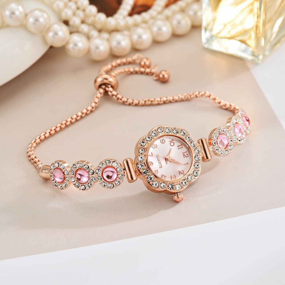 Goldiluxx Free Pull-out Bracelet Women's Watch Fashion Color Diamond
