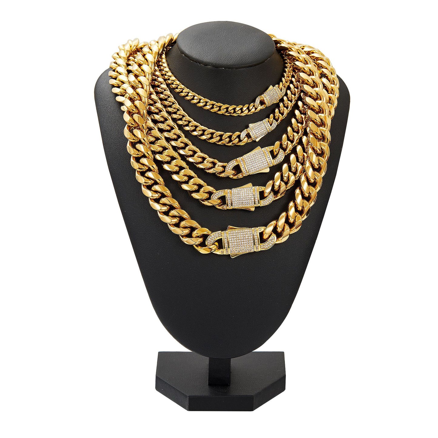 Goldiluxx New Mens Necklace Stainless Steel Cuban Chain